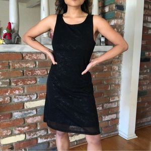 Y2K Glam Goth Grunge Floral Shimmer Dress